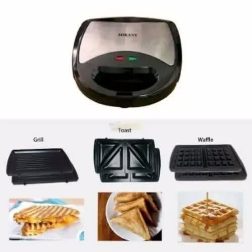 3 In 1 Waffle - Grill & Sandwich Maker