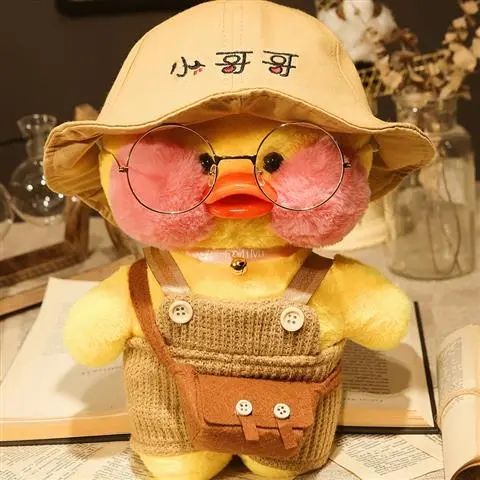 30cm Cute Plushie Lalafanfan Yellow Duck Stuffed Animals