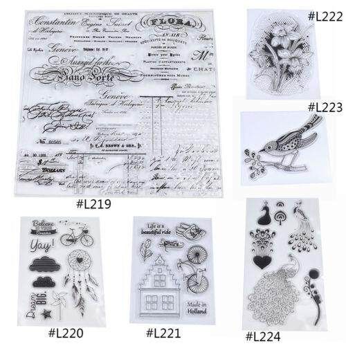 Vintage Penny Black Clear Rubber Stamp Cling Set Scrapbooking Transparent Card Apricot
