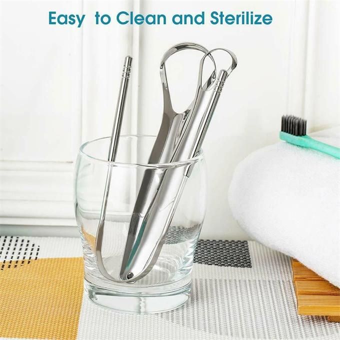 Tongue Cleaner for Adults and Children, Fresh Breath Tongue Brush, 3-pack