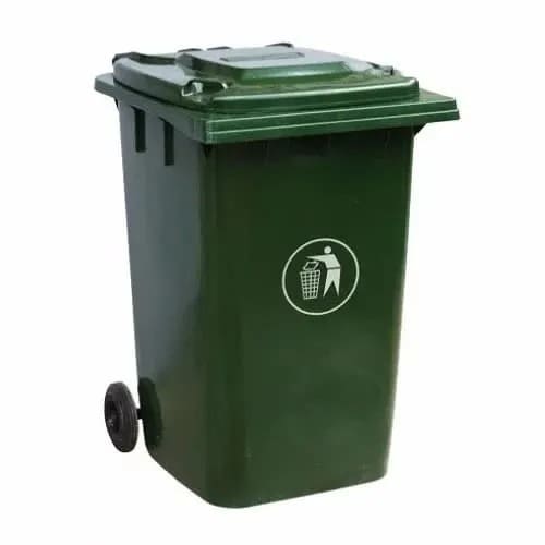 Mobile Waste Bin - 2 Wheels - 240L - Green