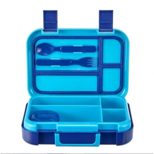 Lunch Box With 4 Compartment- Blue