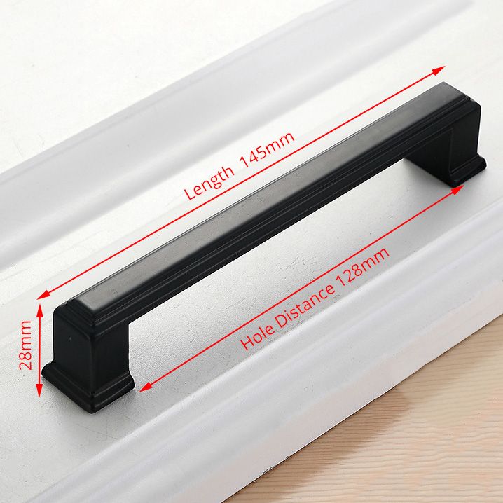 (Handle-8931C-128)KAK American Style Black Cabinet Handles Solid Aluminum Alloy Kitchen Cupboard Pulls Drawer Knobs Furniture Handle Hardware