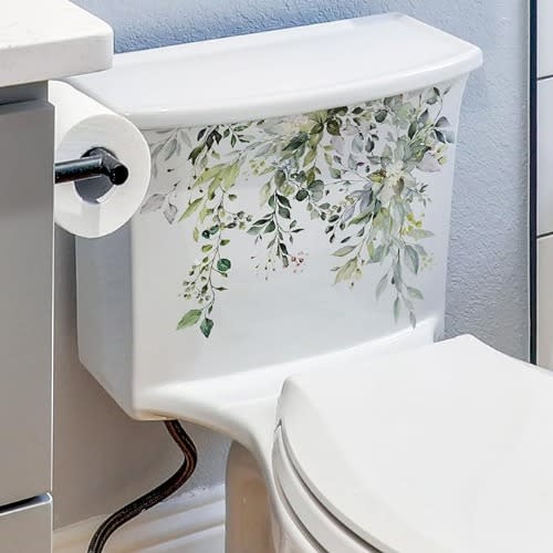 Colorful Floral Design Toilet Sticker Decor