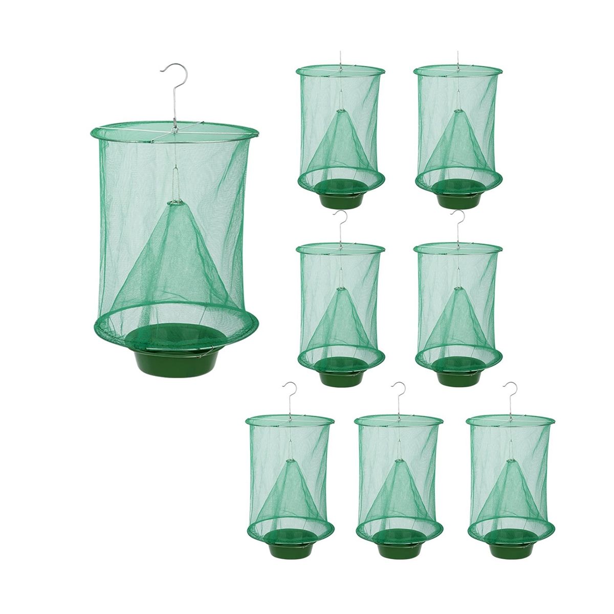 8PCS Ranch Fly Traps - Reusable Fly Traps with Bait-Tray