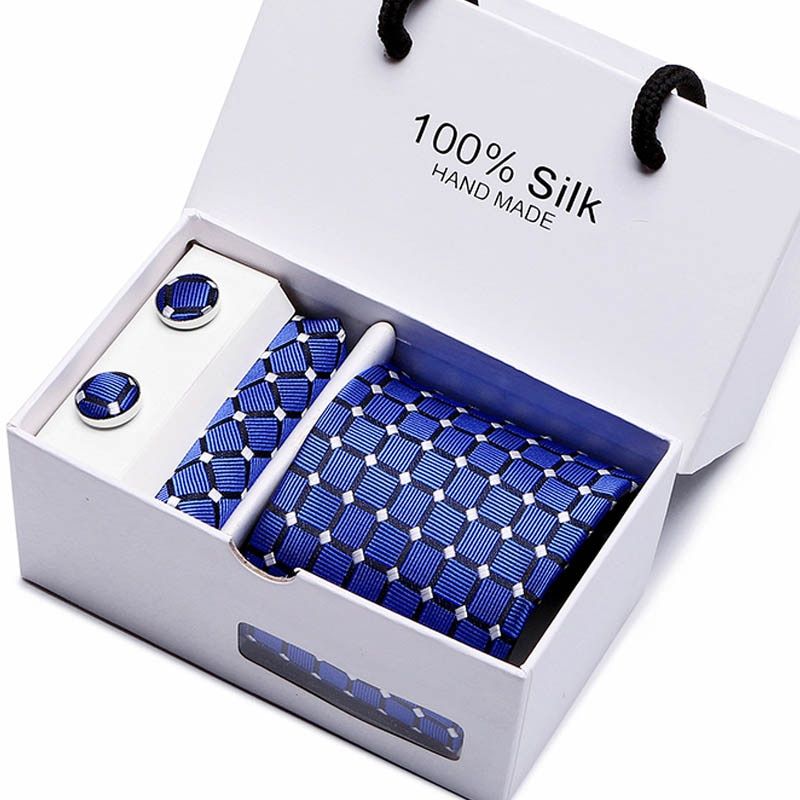 Gift Box Packing Men Brand Luxury Necktie Pocket Square