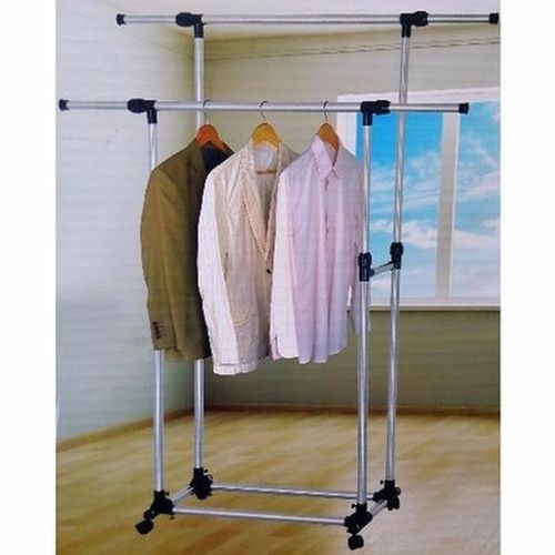 Home/Boutique Double Pole Stainless Clothes Hanger