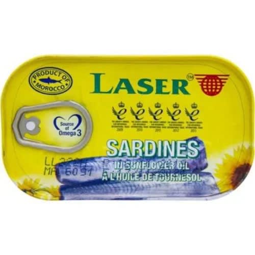 Laser Sardines In Sunflower Oil - 50 Cans x 100g