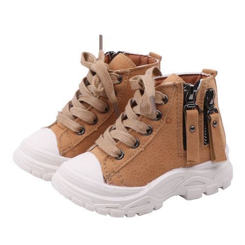 All-match Children's Shoes Boys Girls Mid-cut Short Outdoor Single Martin Boots