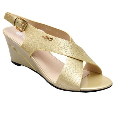 Lolita Strappy Wedge Sandals - Gold