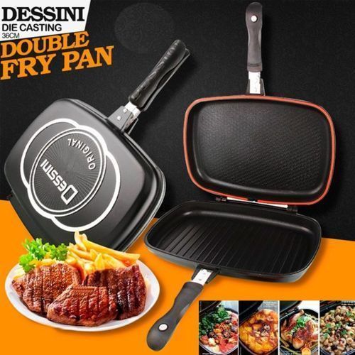 Double Sided Non-Stick Barbecue/Grill Pan - 36cm