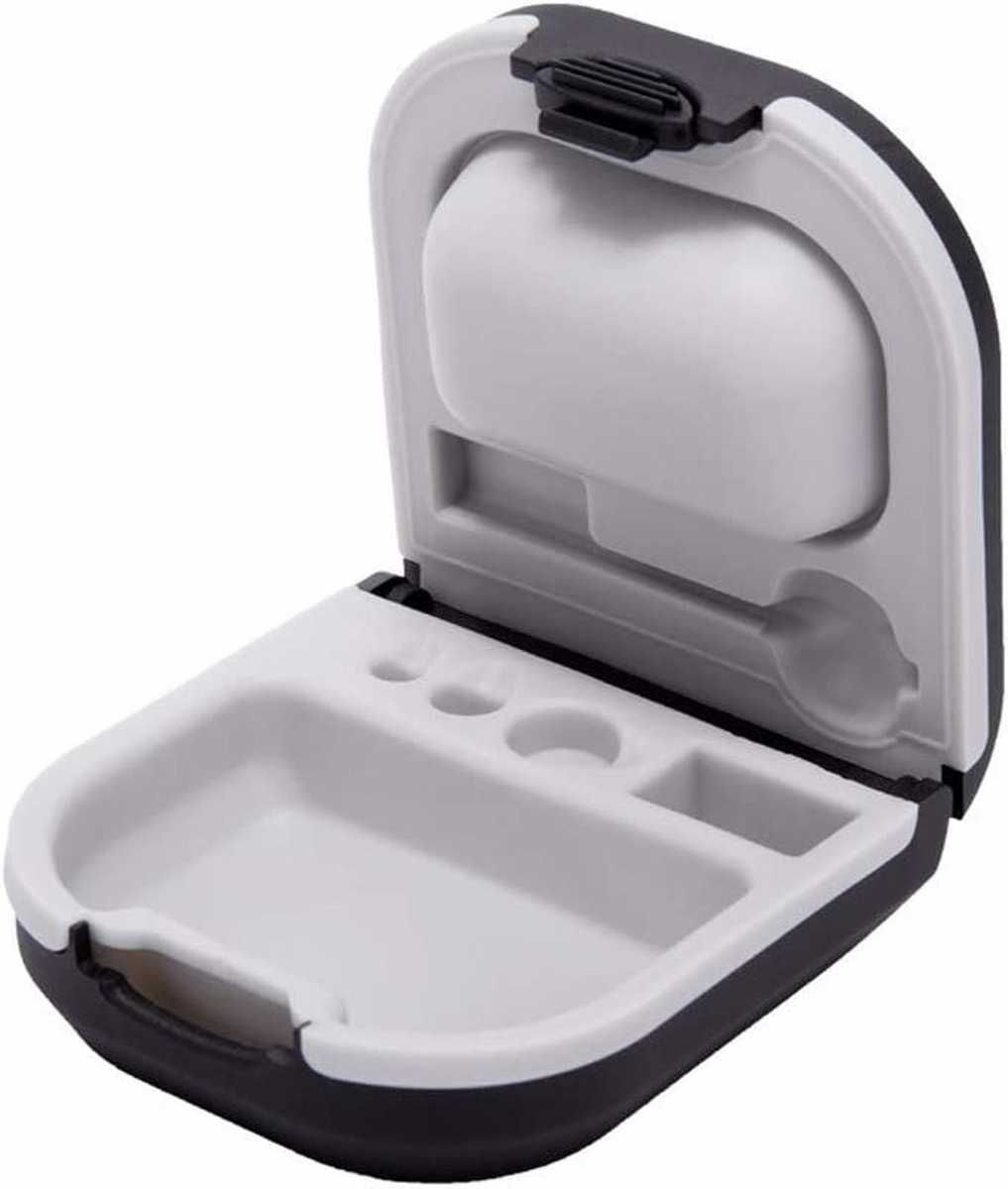 Hearing Aid Storage Case With Battery/Brush Slot Holder