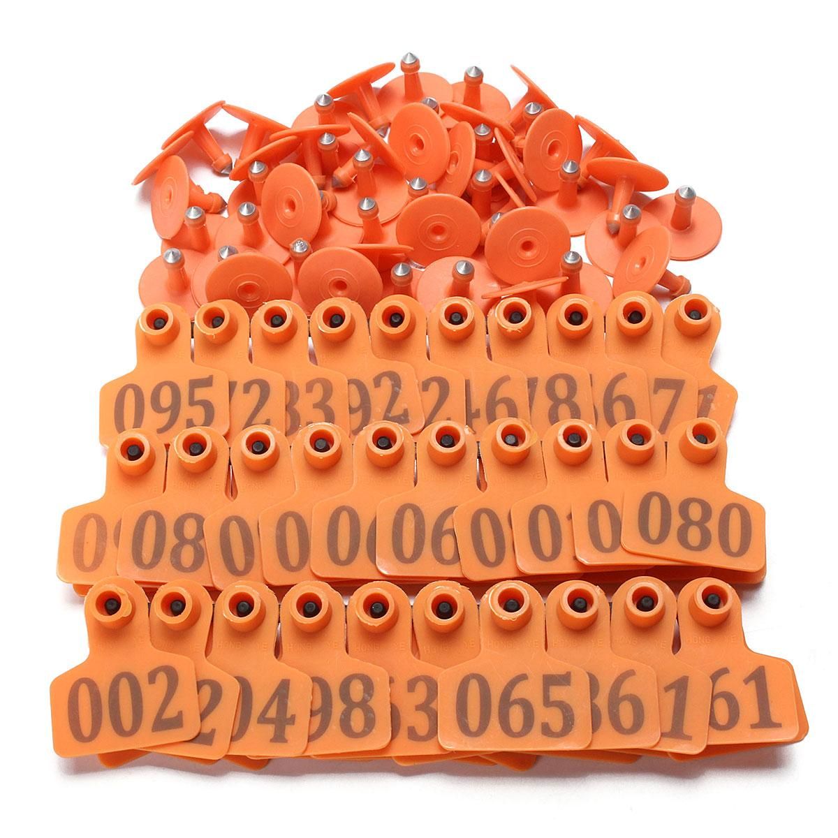 Livestock Cattle Goat Sheep Pig Animal Cow Ear Tags ID Lables Tag 1-100Pc Number