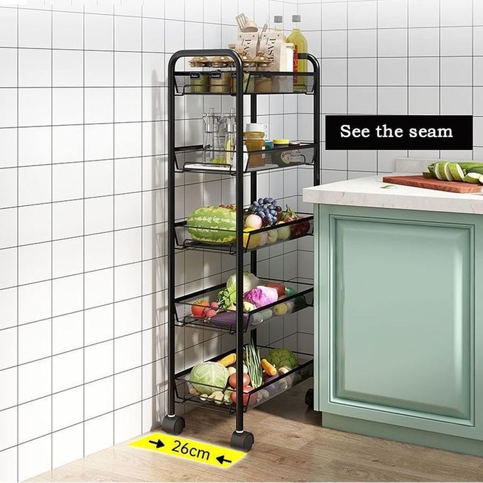 Multi-Purpose Steel Trolley Shelves - 5 Layers Steel Shelf