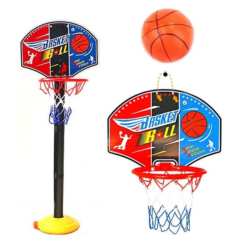 115cm Basketball Hoop Stand Toy Set for Child Kid Adjustable Inflatable Plastic Ball Outdoor Anti Stress Sport Game Baby Indoor