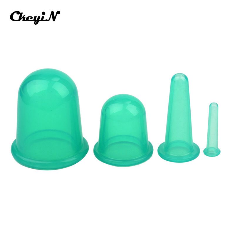 Set Arm Silicone Cupping Care Cupping Body Anti Health Cups Cellulite 1set/4pcs Vacuum AM017Q-4546 Eye For Massage Neck