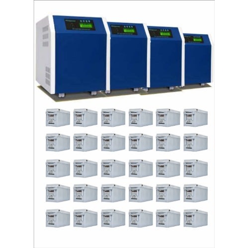 Inverter System (4 Units) 5kva (20kva) 360v With 30 Units 200ah Amaron Quanta Battery