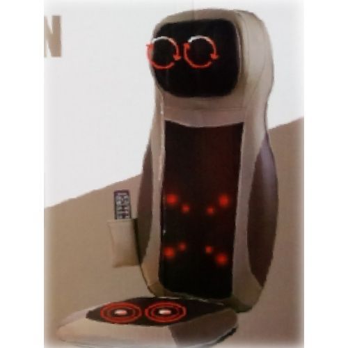 Shiatsu Kneading Full Massage Cushion With Heat - Customizable Multiple Zone Back Massage Chair With Deep Kneading And Vibration Plus Programmable Remote - Portable For Home Or Office