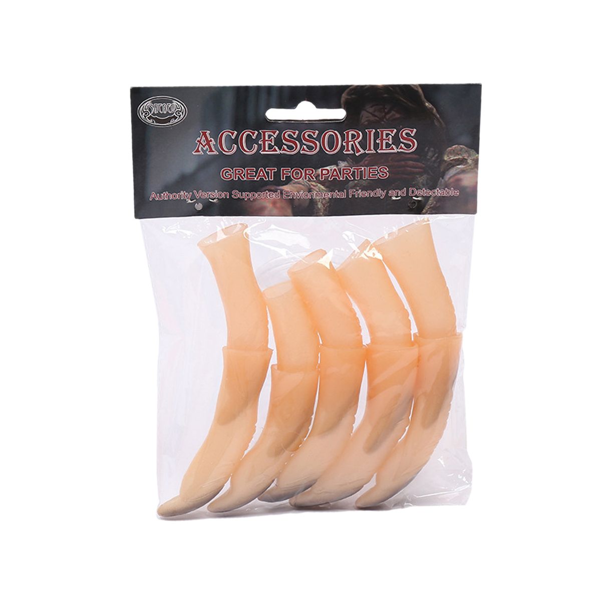 5PCS Halloween Fake Fingers Set Spooky Scary Witches Nails