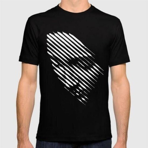 Facial Design Unisex T-shirt - Black
