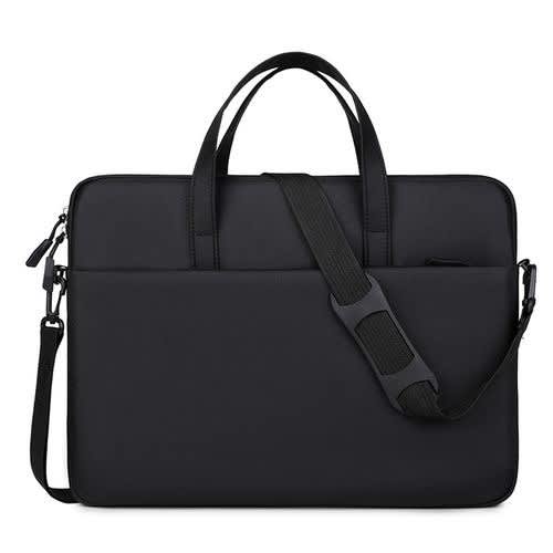 Padded Laptop Shoulder Bag 15.6 Inch - Black