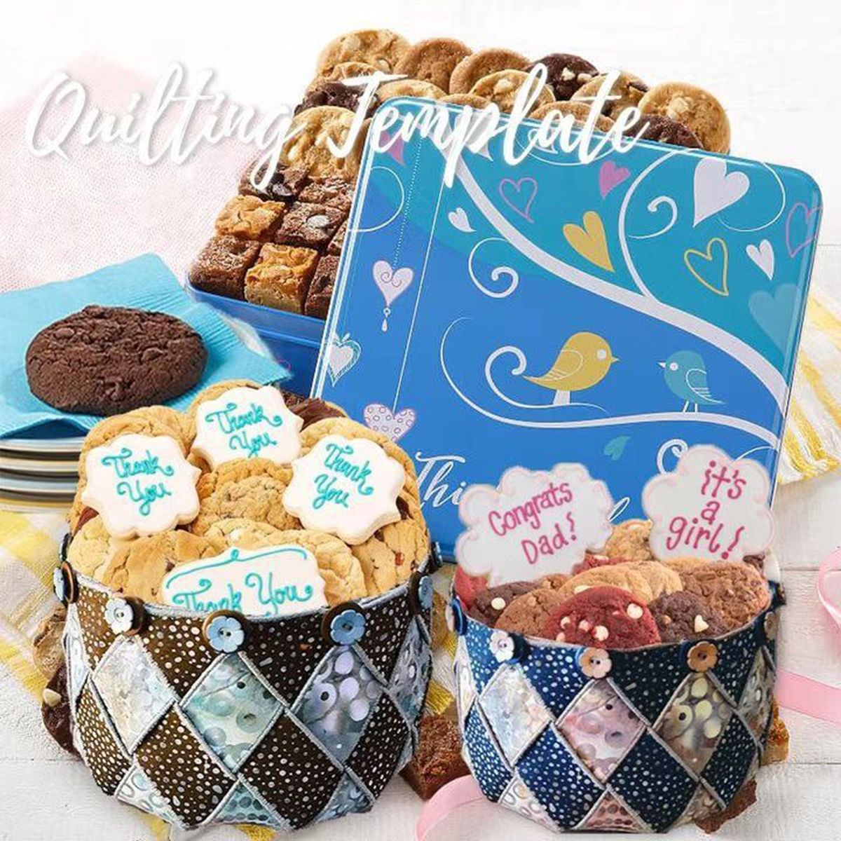 Sewing Patch Ruler Woven Spiral Storage Basket Quilting Template