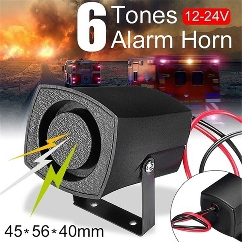 12-24V 6Tones Car Police Fire Alarm Horn Ring Alarm System