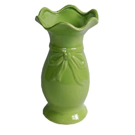 Dali Green Ceramic Vase - 17cm - 2pieces
