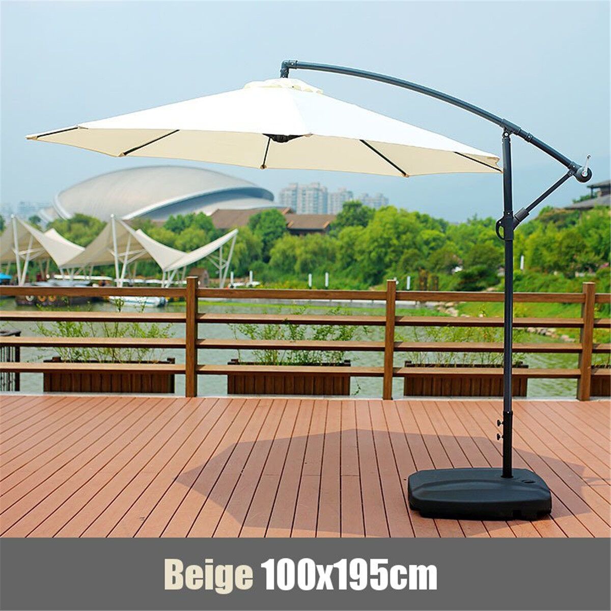 100x195/110x300cm Waterproof Sunshade Beach Fabric Cloth Canopy Parasol Tent Cover Patioonly Cover Beige