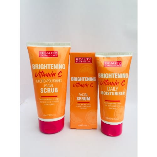 Brightening Vitamin C - Facial Scrub+Facial Serum And Moisturizer