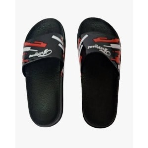 Men Rubber Slippers - Black And Red