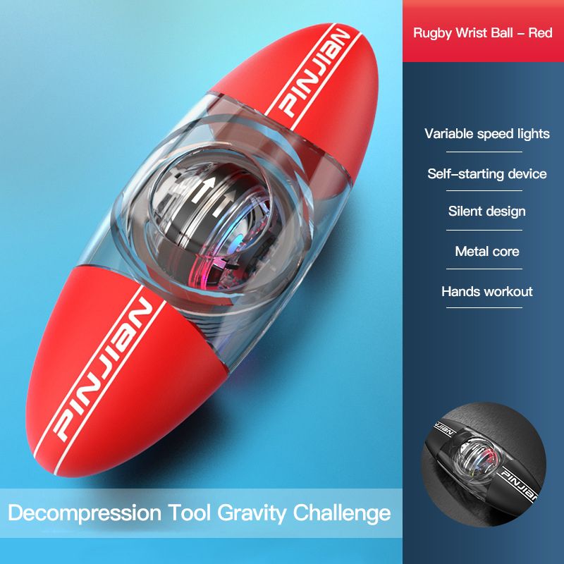 Wrist Ball Self Start Gyroscopic Powerball Gyro Power With Counter Arm Hand Muscle-luxury  Red