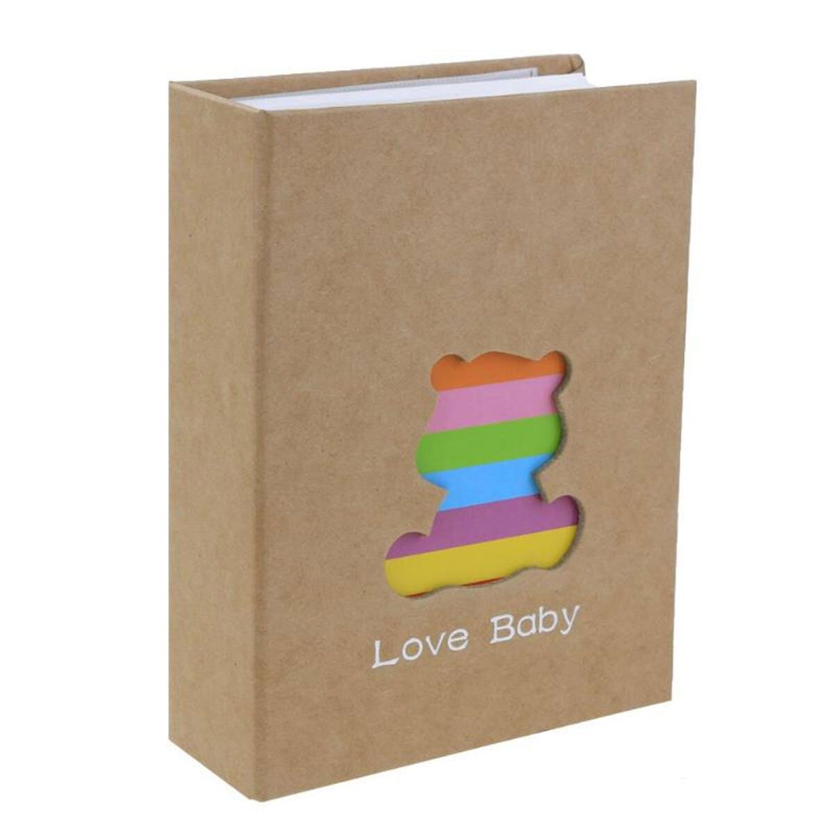 6 Inch 100 Pages Pocket Interleaf Type Photo Album Picture Storage Paper Cover Memories Collection Memories Save Bear