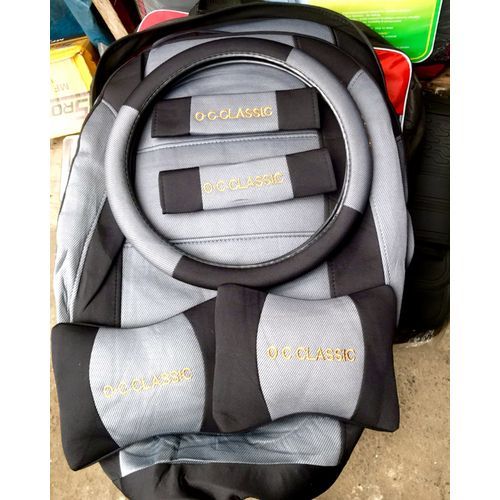 High Quality Fabrics Seat Cover For Saloon/Sedan Cars Grey And Black