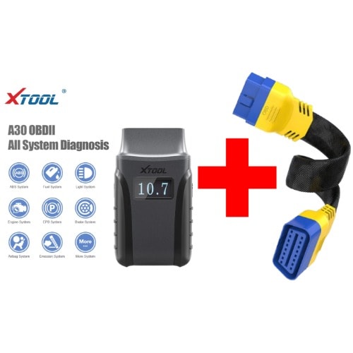 Xtool A30 Obd2 Car Scanner With Obd2 Extension