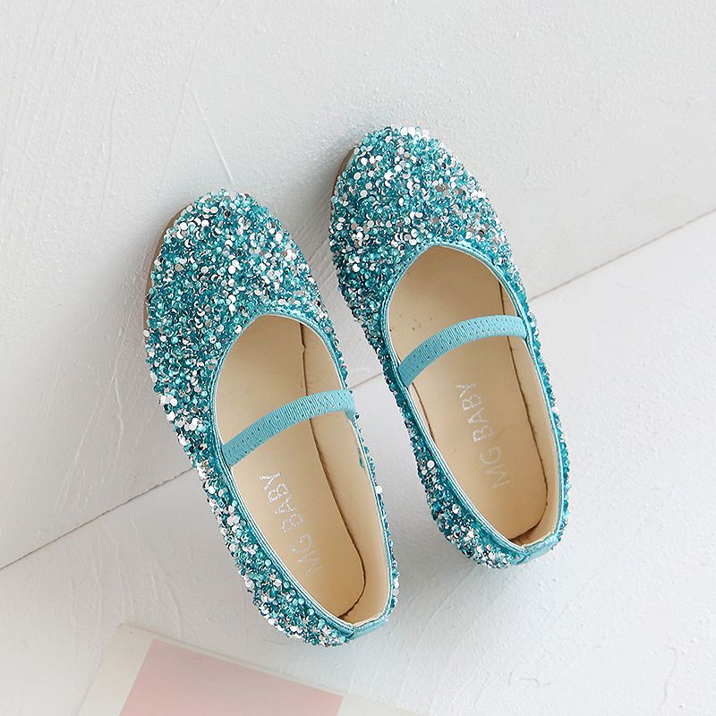 Girl All Shimmer Glitter Ballet Birthday Party Shoe - Green