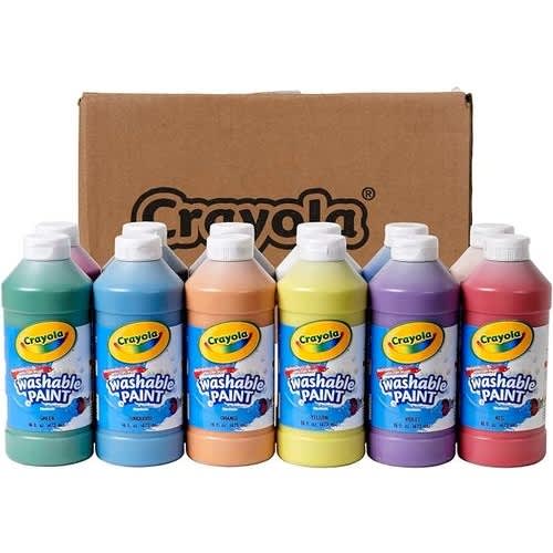 Crayola Washable Paint 12 Count 16 Oz Bottles