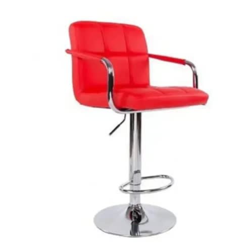 Cushioned Counter Stool - Red