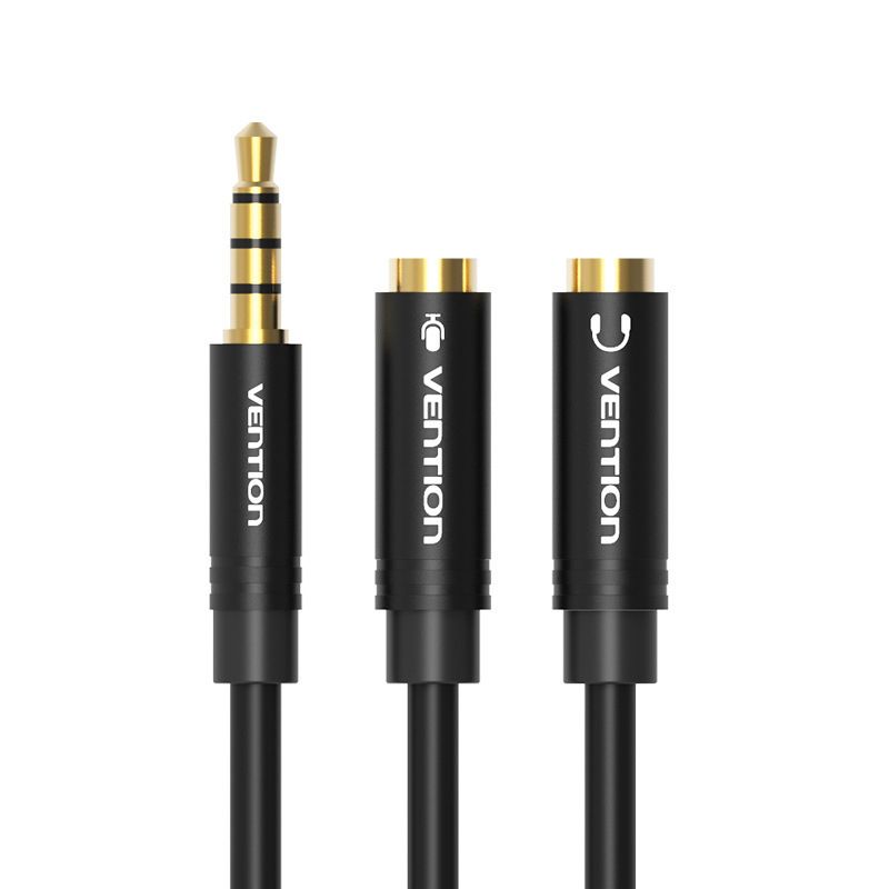 Headset Adapter Microphone And Headphone Splitter 3.5mm 0.3M