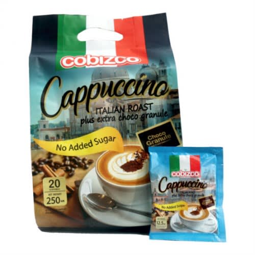 Cobizco Cappuccino Italian Roast Coffee With Extra Choco Granule (no Added Sugar) - 1 Pack