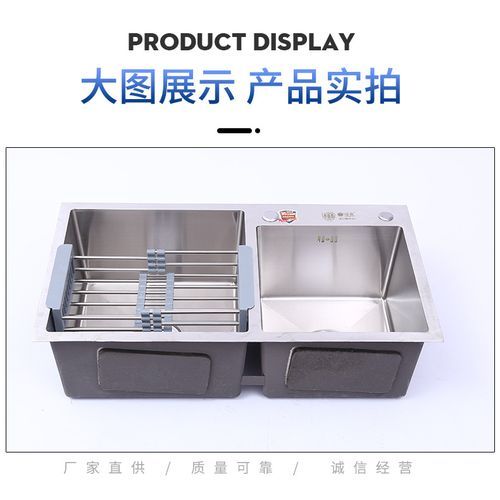 Kitchen Sink Stainless Steel Dual Bowl-sliver