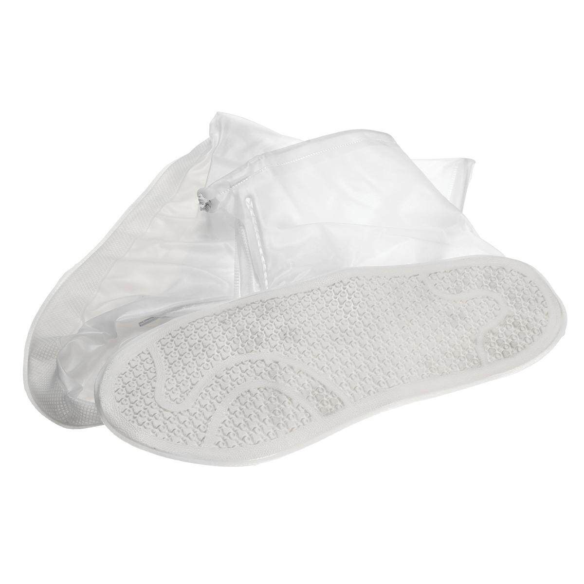 Reusable Rain Shoe Covers Bike Waterproof Zipper Overshoes Boots S(35-36): 26cm/10.2inch S