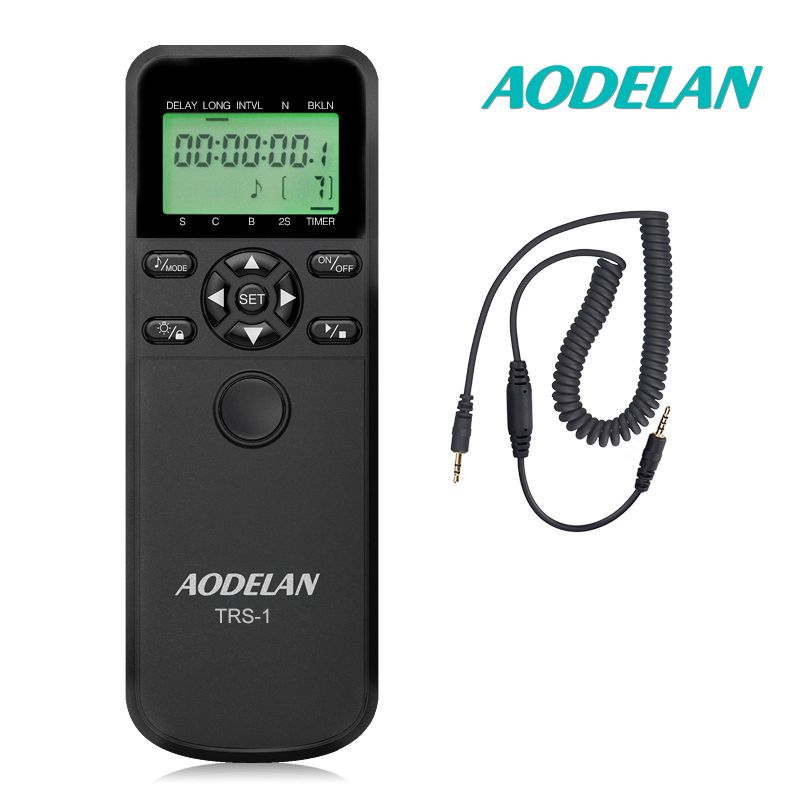 TRS-1 Timer Remote Control Shutter Release For Canon Nikon Sony Panasonic Olympus Cameras Bulb Shooting, Delay Timer
