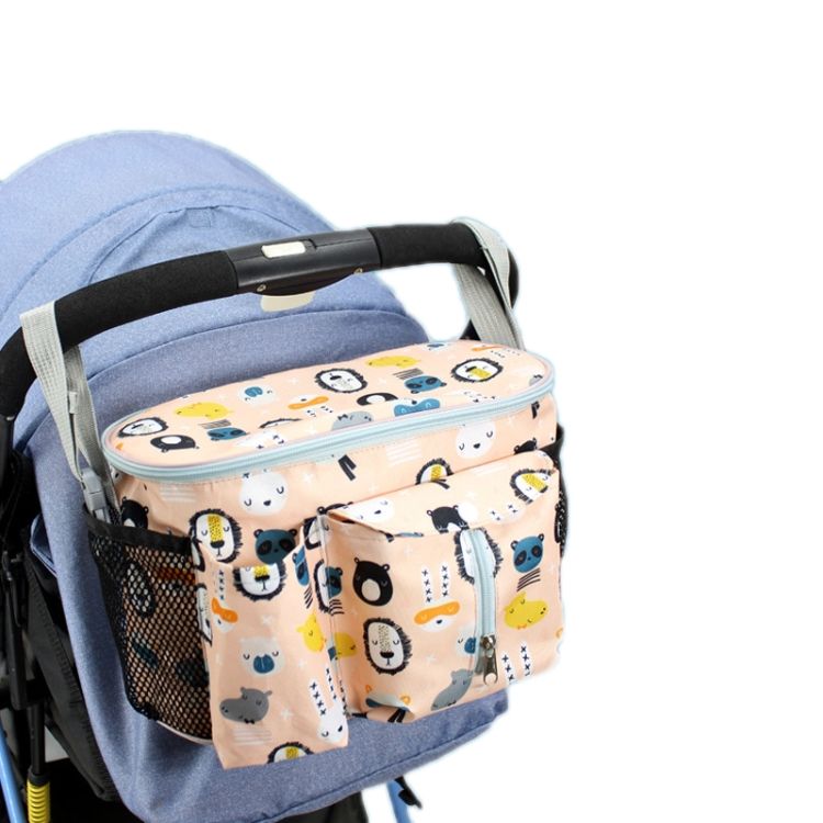 Multifunctional Stroller Storage Bag, Colour: Yellow Zoo + S Yellow Zoo + Side Pocket
