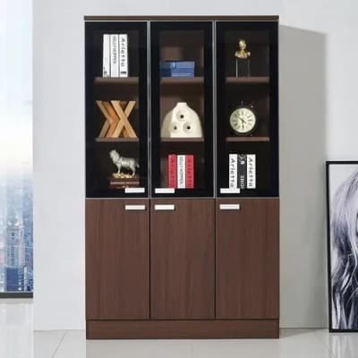 Modern Y.f Wooden Book Shelf- 3 Doors