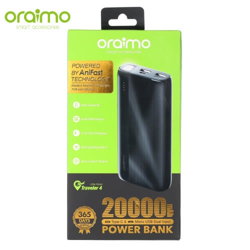 Fast Charging Led Power Bank - 20000mAh
