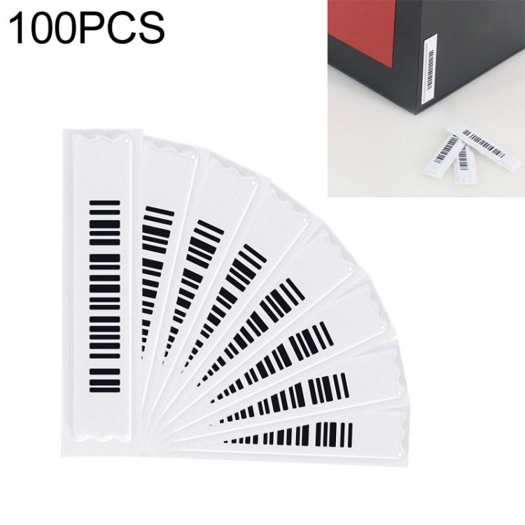 100 PCS Barcode Type 58KHz Security Soft Sticker DR Label