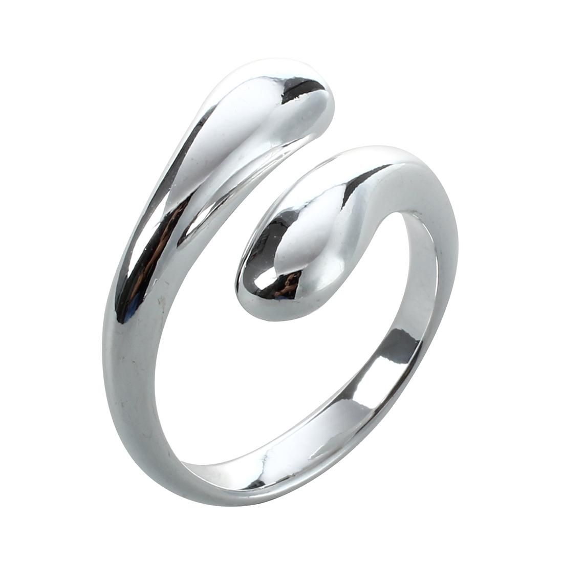 Silver Plated Open Finger Ring Women Art Deco Ring New