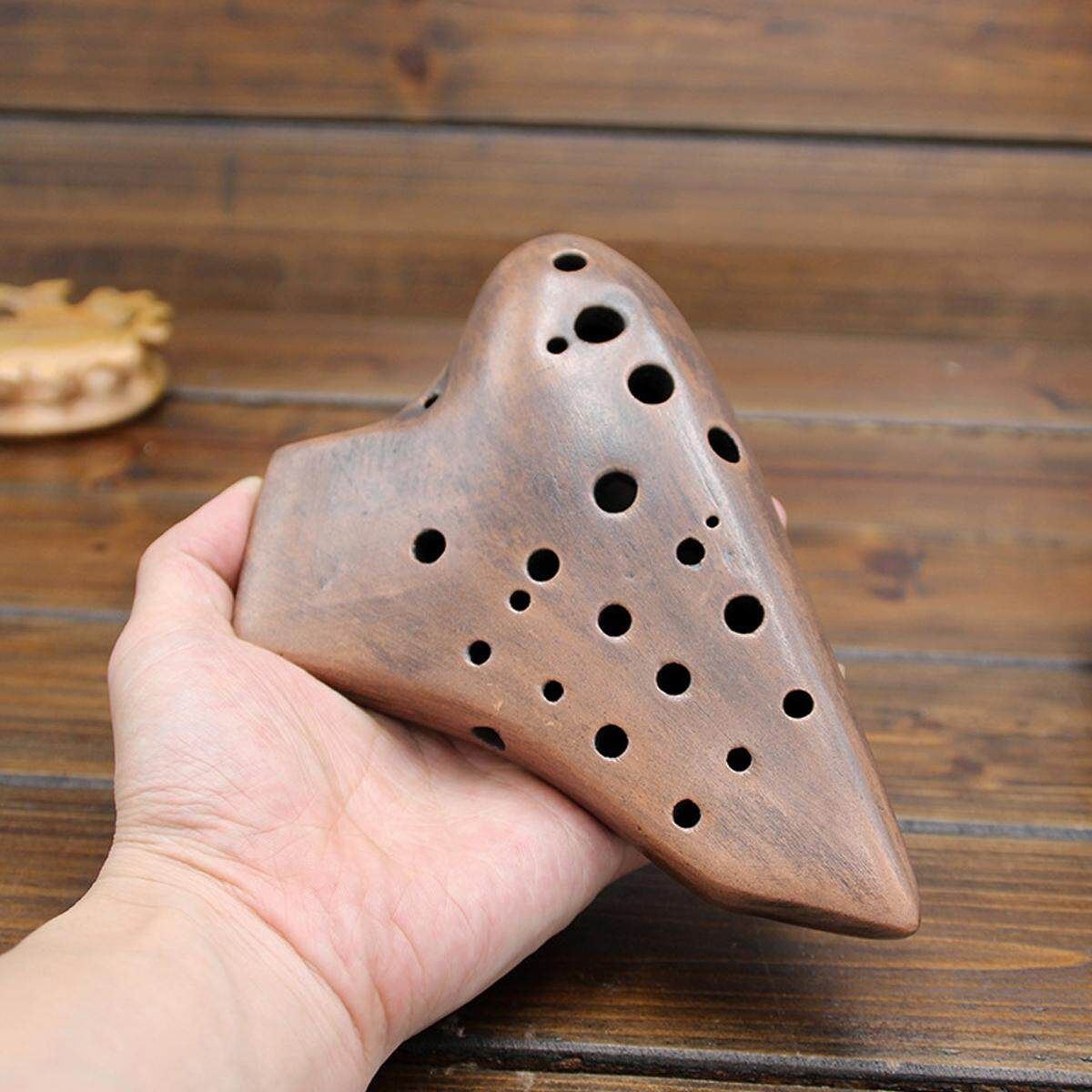 Zero 16 Hole Multi Chamber Alto Ocarina Ceramic Flute Instrument For Music Lover