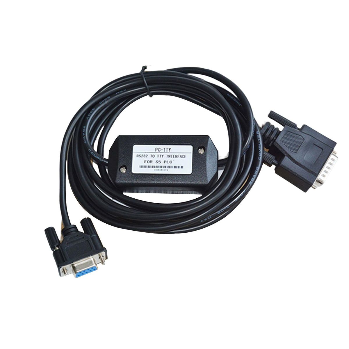 Program Cable 9-pin to 15-pin PC-TTY Programming Cord Black